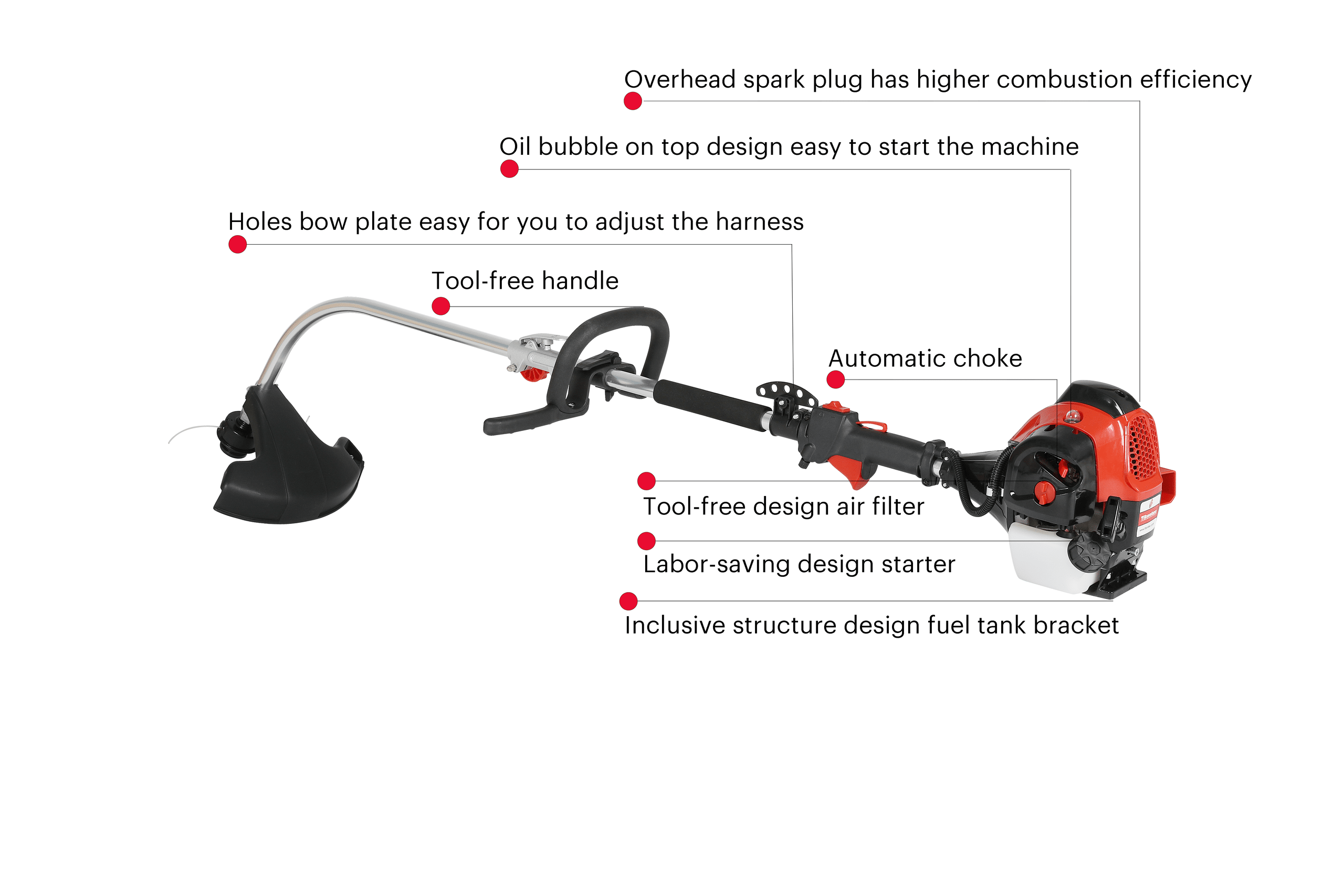 Bent Working Shaft Brush Cutter&grass Trimmer&String Trimmer 26cc Hot Selling Good Quality Diy OEM&ODM