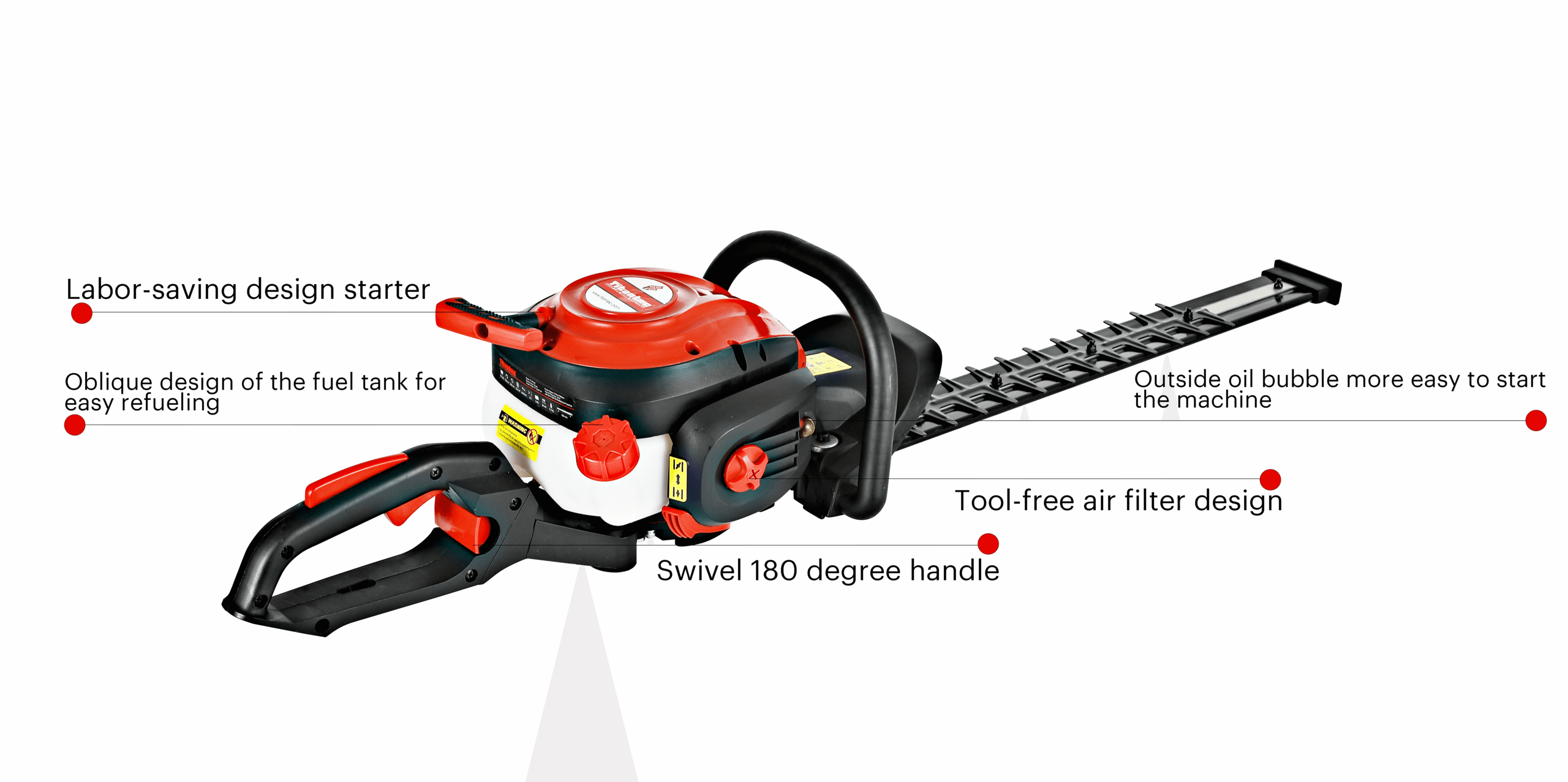 25.4cc New Design Stronger Power Hedge Trimmer&Shears With Double Edged Blade OEM&ODM