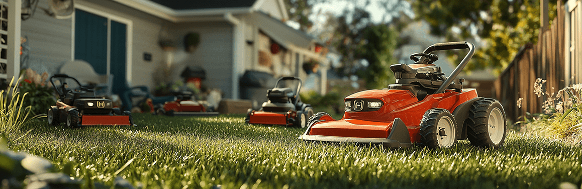 lawn mowers in home garden